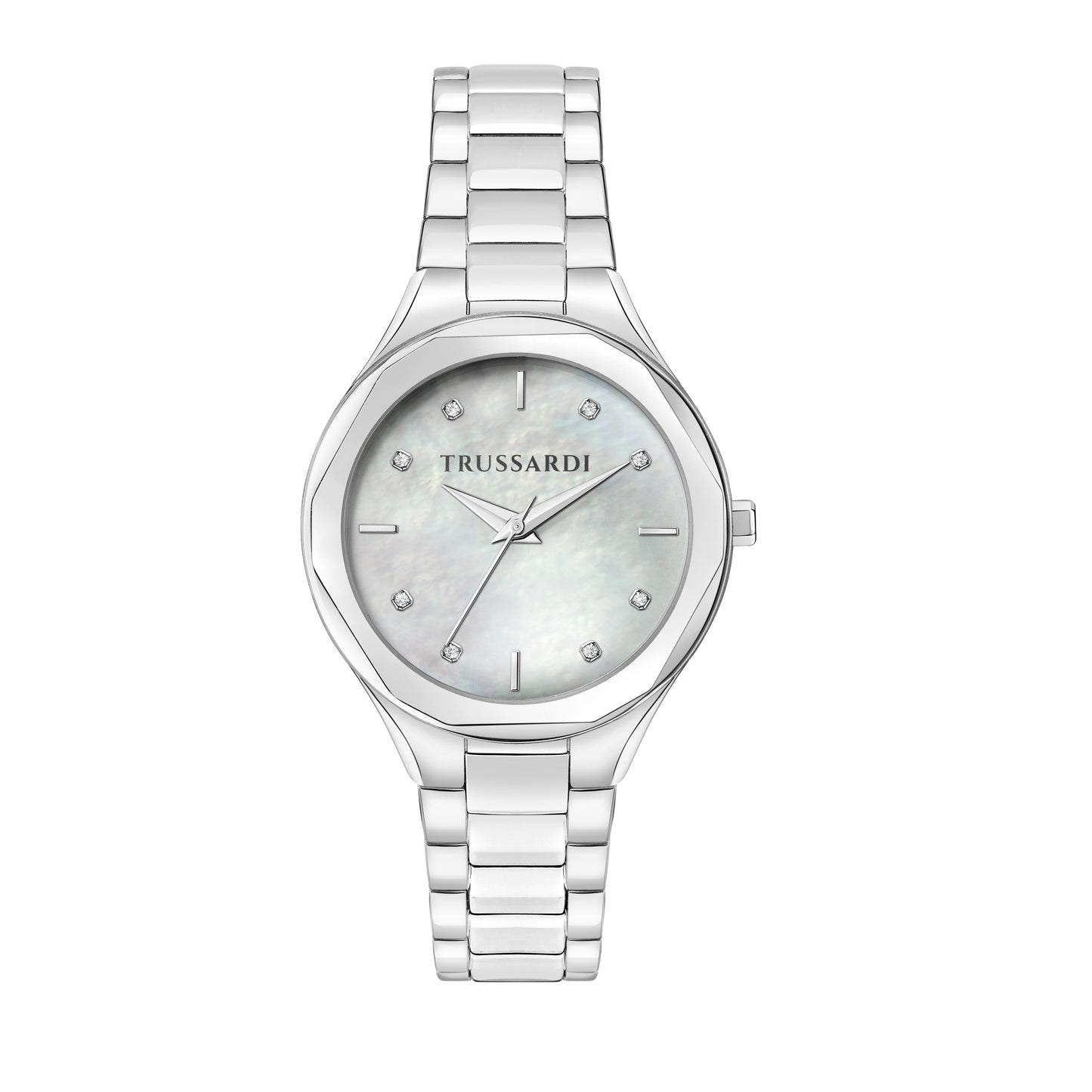 Trussardi R2453157502 watch for women with a grey dial and stainless steel strap.