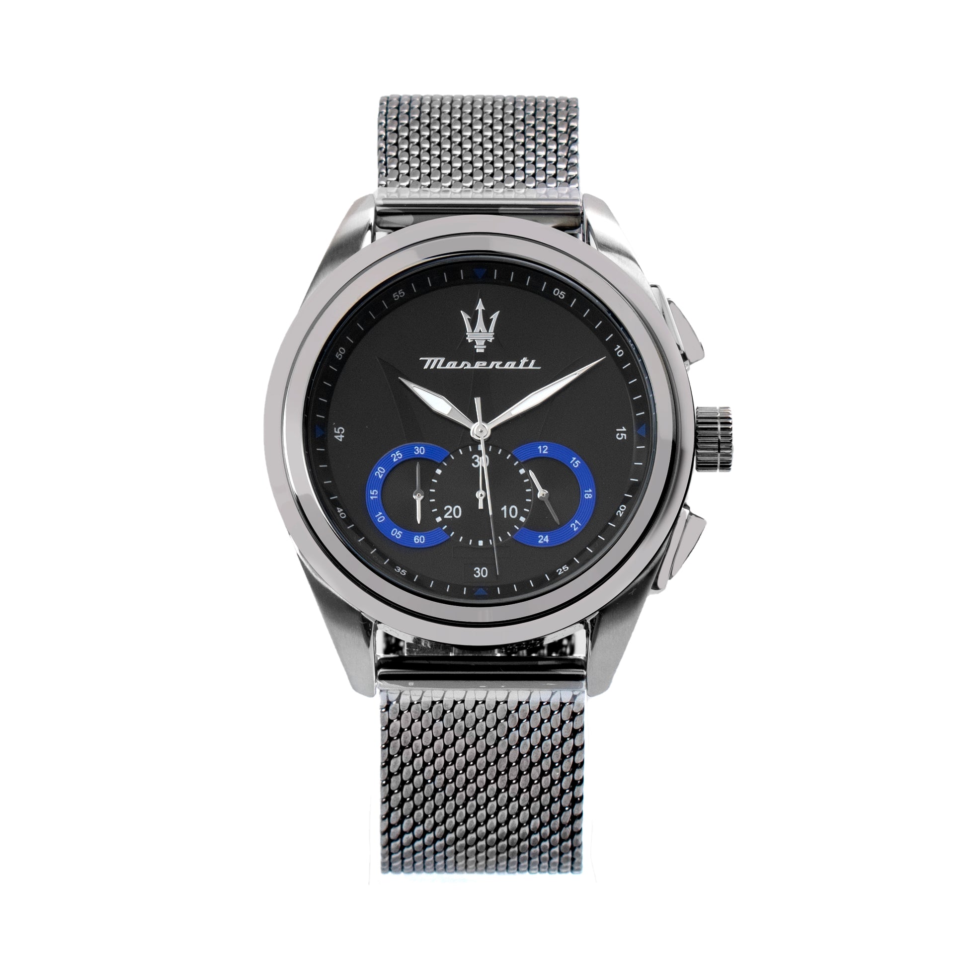 Maserati R8873612007 watch for man with a black dial and stainless steel strap.