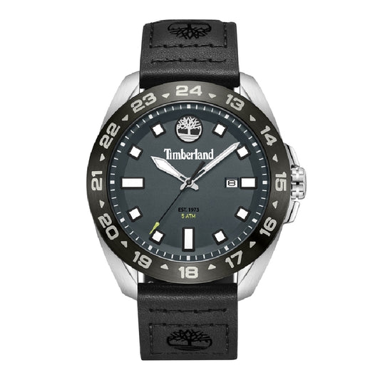 Timberland TDWGB0029402 watch for man with a grey dial and leather strap.