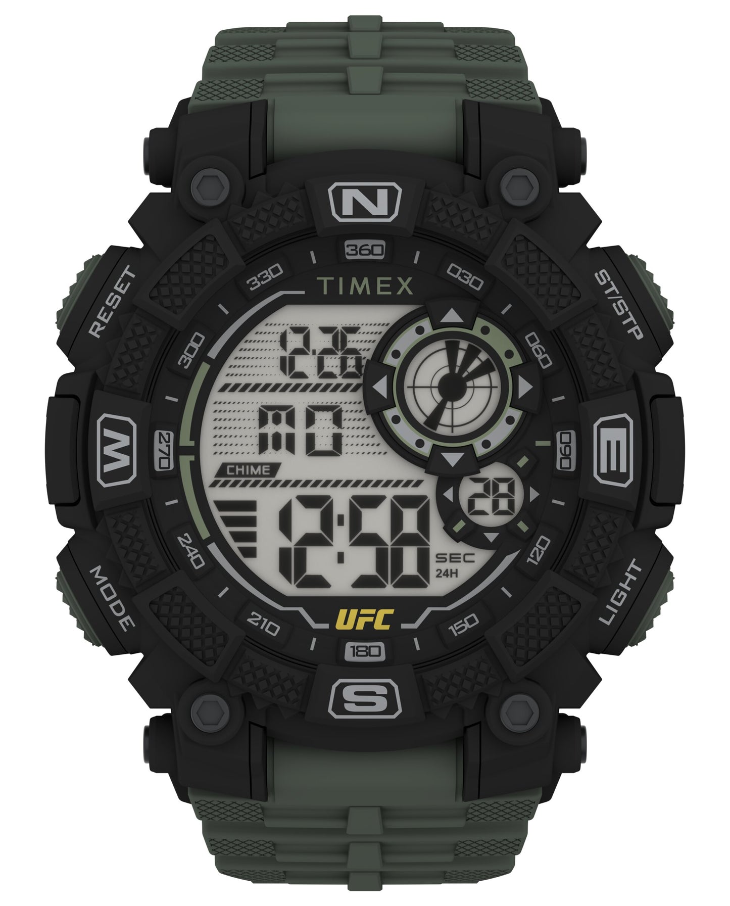 Timex TW5M53900 watch for man with a grey dial and rubber strap.