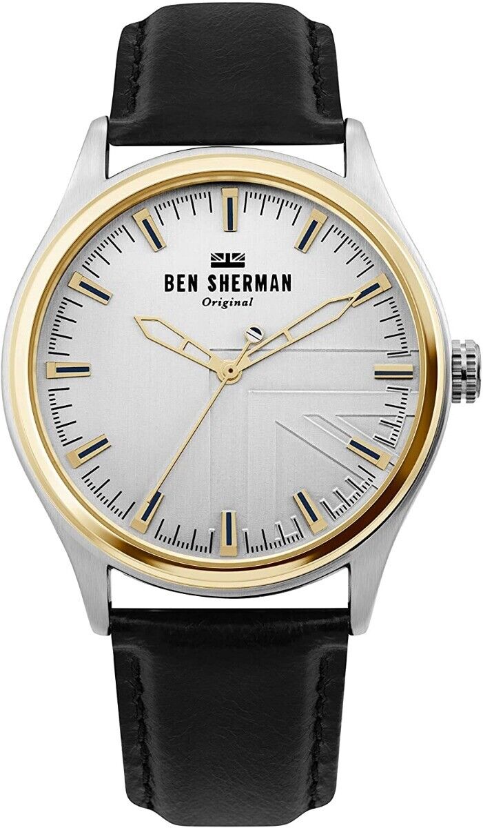 Ben Sherman WB036B watch for man with a grey dial and leather strap.