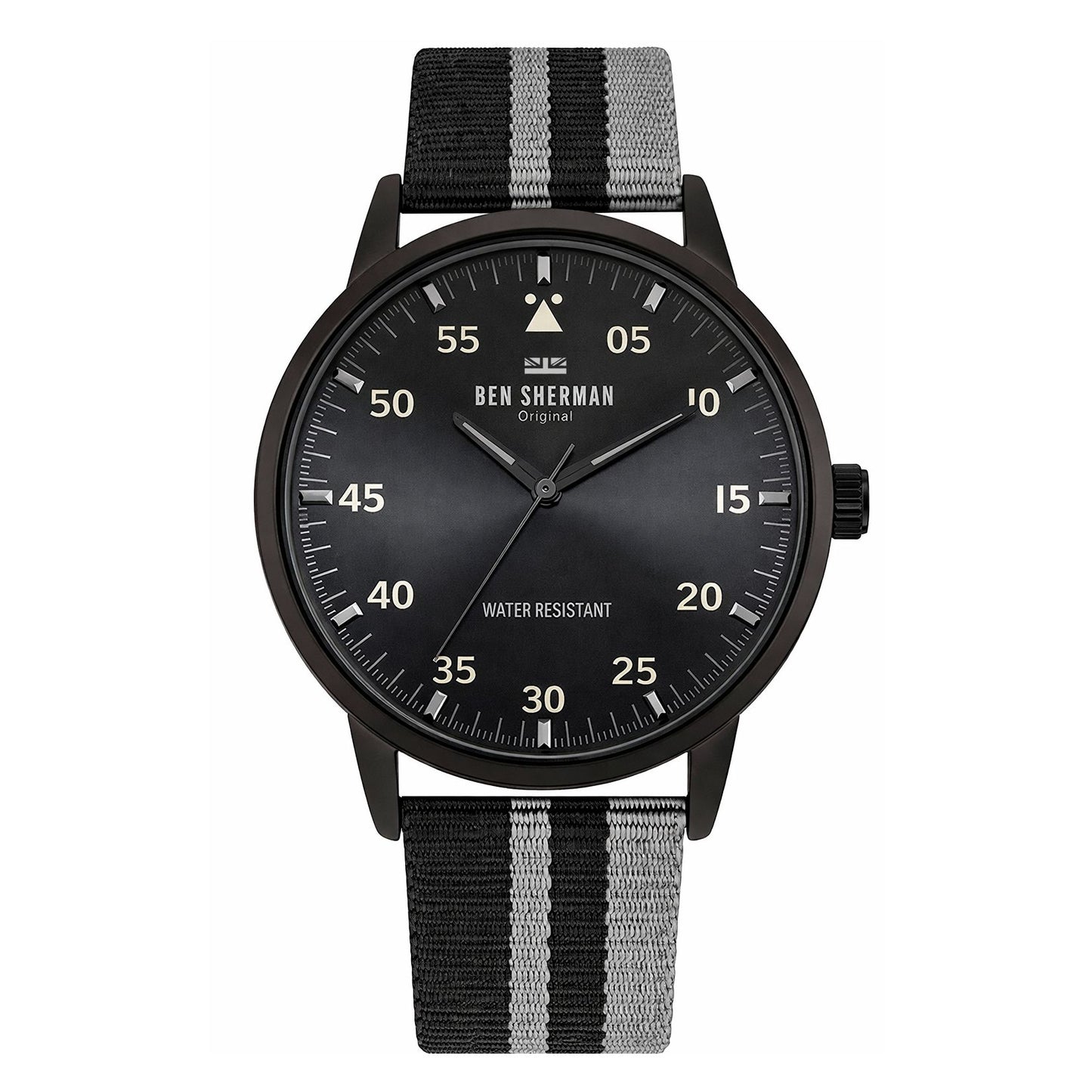 Ben Sherman WB042BE watch for man with a black dial and fabric strap.
