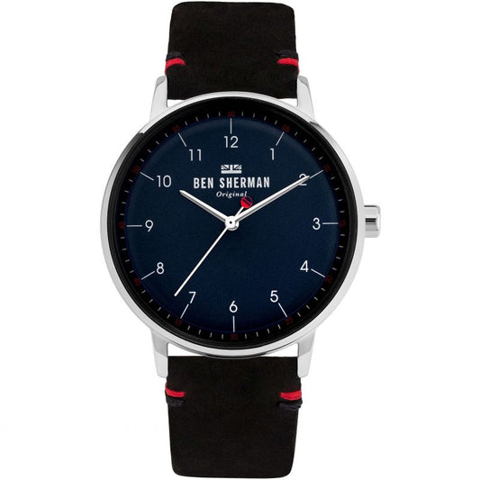 Ben Sherman WB043B watch for man with a black dial and leather strap.
