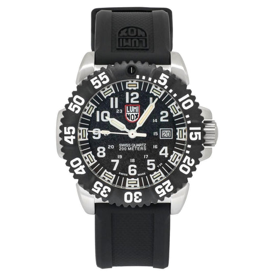 Luminox XS.3151.NV.F watch for man with a black dial and silicone strap.